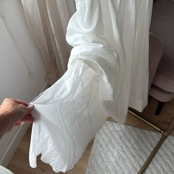 ZARA White 100% Cotton Midi Dress, Size S, NWT - Picture 4 of 5